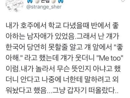 She confessed in Korean thinking he wouldn't understand… he did